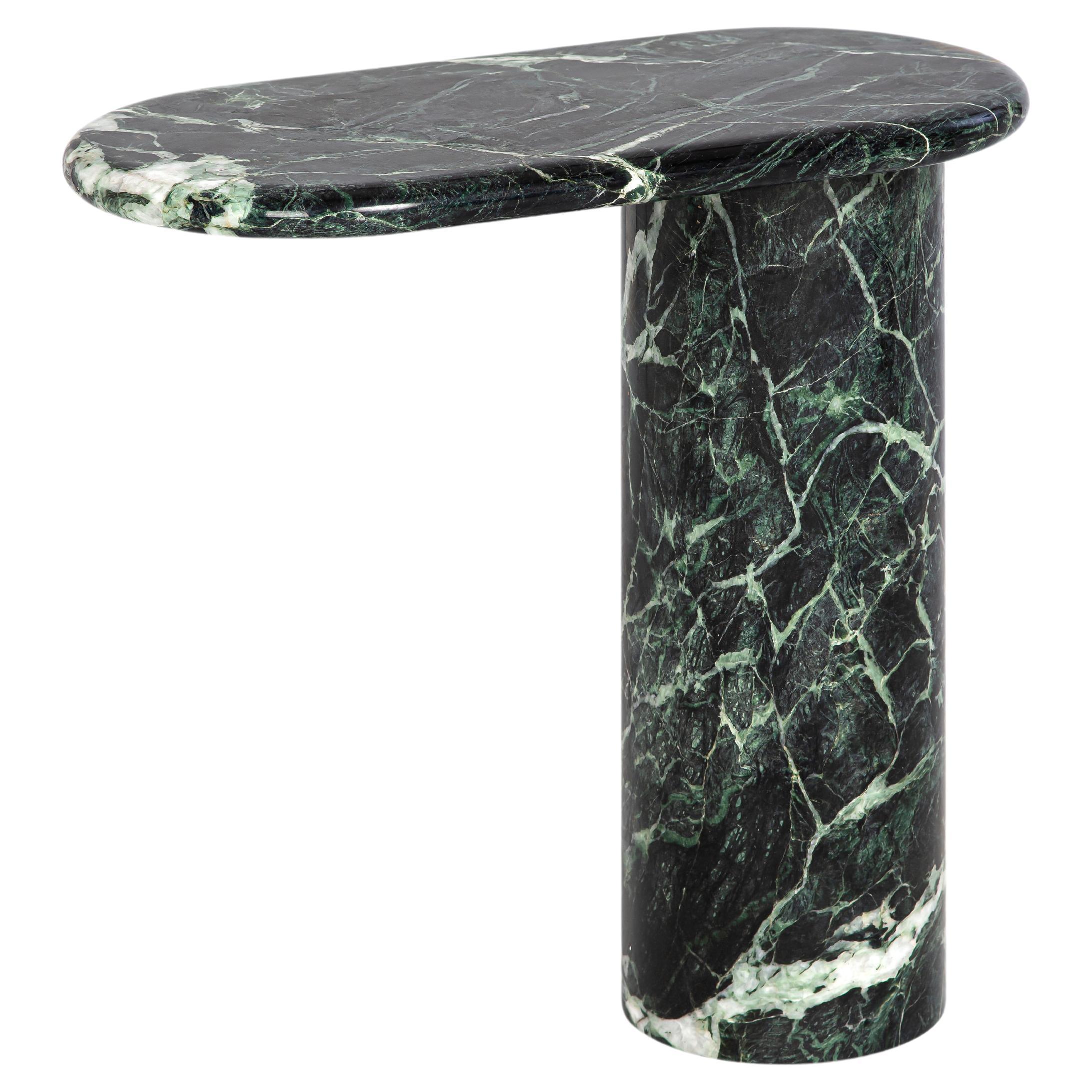 Table basse Cantilever L en marbre vert Alpes de Matteo Zorzenoni, XXIe siècle