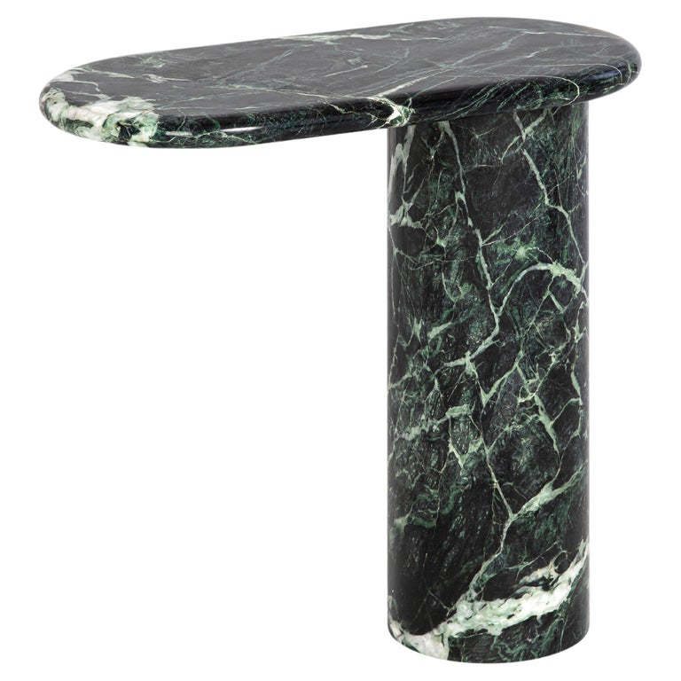 21st Century Matteo Zorzenoni Cantilever L Coffee Table Alpi Green Marble For Sale