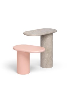 Freitragender L-Couchtisch Pietra Di Vicenza, Matteo Zorzenoni, 21. Jahrhundert