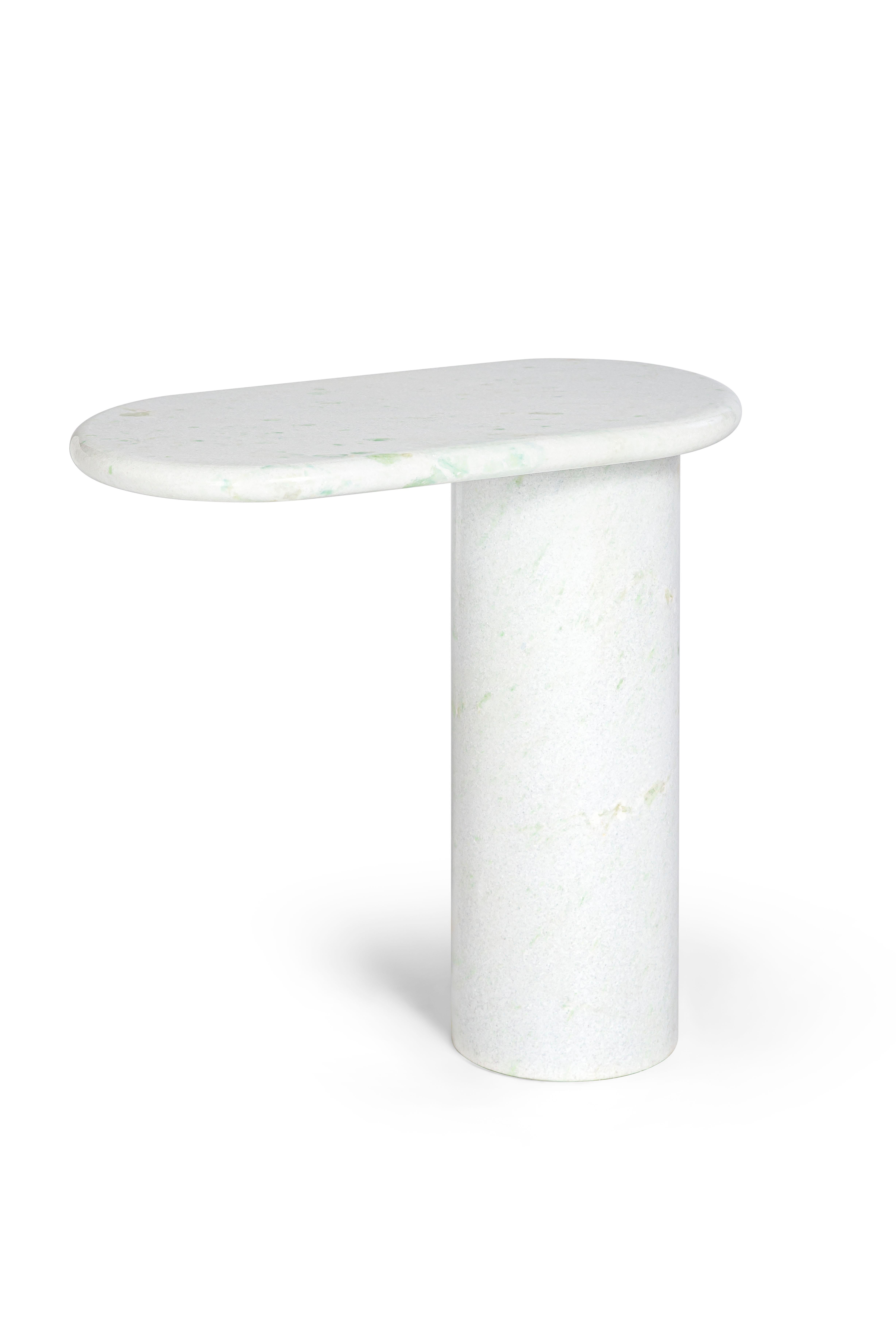 21st Century Matteo Zorzenoni Cantilever L Coffee Table White Carrara Marble For Sale 4