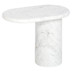 21st Century Matteo Zorzenoni Cantilever L Coffee Table White Carrara Marble