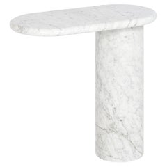 21st Century Matteo Zorzenoni Cantilever L Coffee Table White Carrara Marble