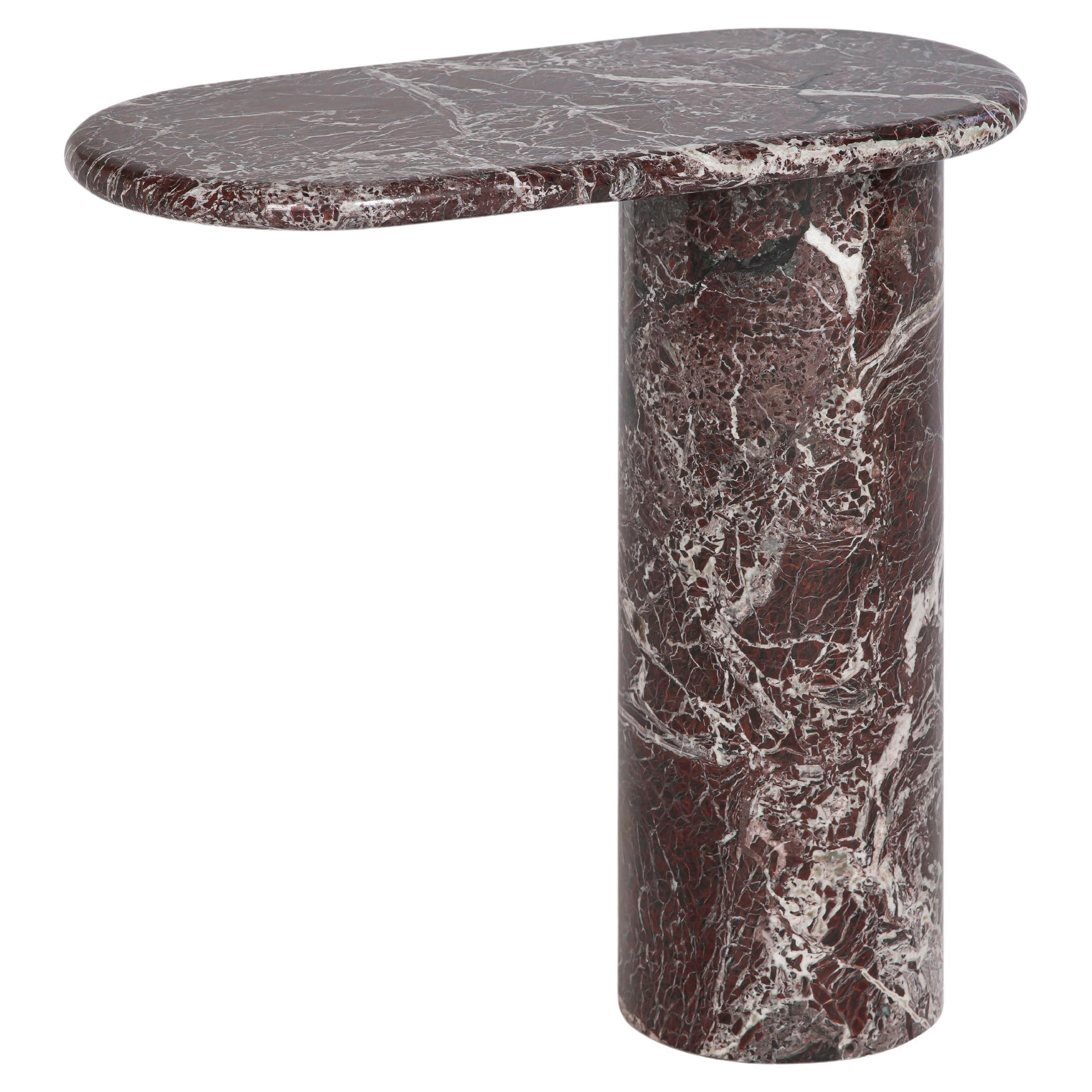 italien Table basse Cantilever L en marbre blanc Pinta Verde de Matteo Zorzenoni, XXIe siècle en vente