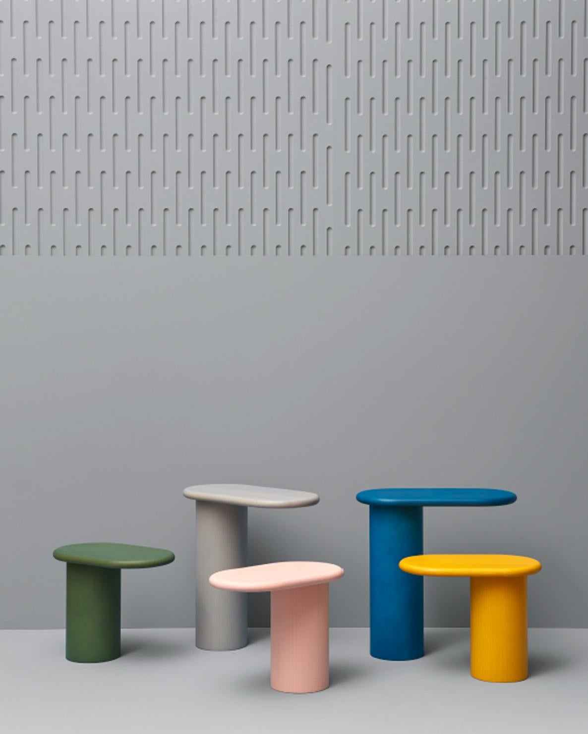 XXIe siècle et contemporain Table basse Cantilever L en bois avec épingle à nourrice grise de Matteo Zorzenoni, XXIe siècle en vente