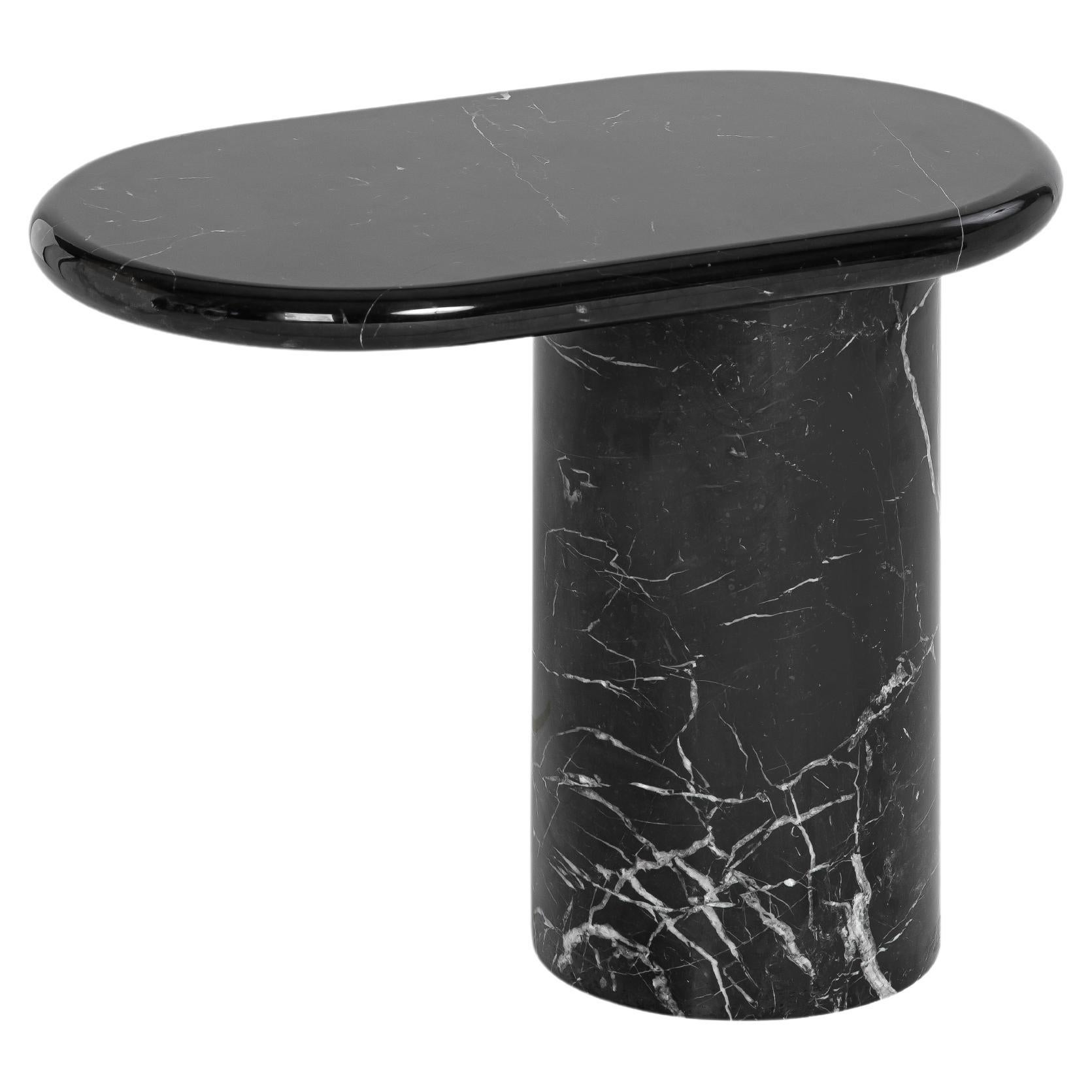 21st Century Matteo Zorzenoni Cantilever S Coffee Table Black Marquinia Marble
