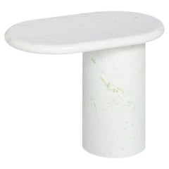 Table basse Cantilever S en marbre blanc Pinta Verde de Matteo Zorzenoni, XXIe siècle