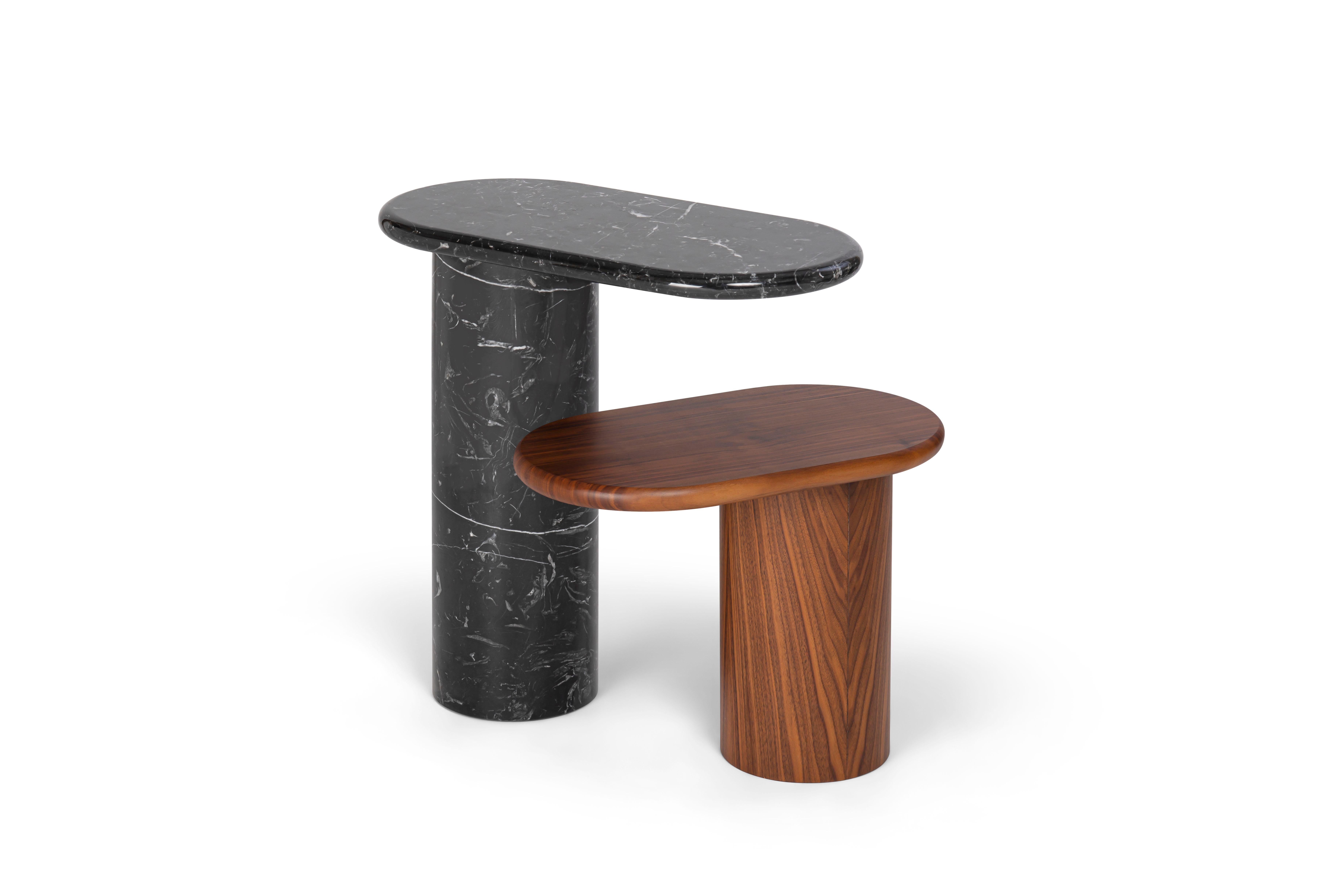 21st Century Matteo Zorzenoni Cantilever S Side Coffee Table Oak Wood Scapin For Sale 3