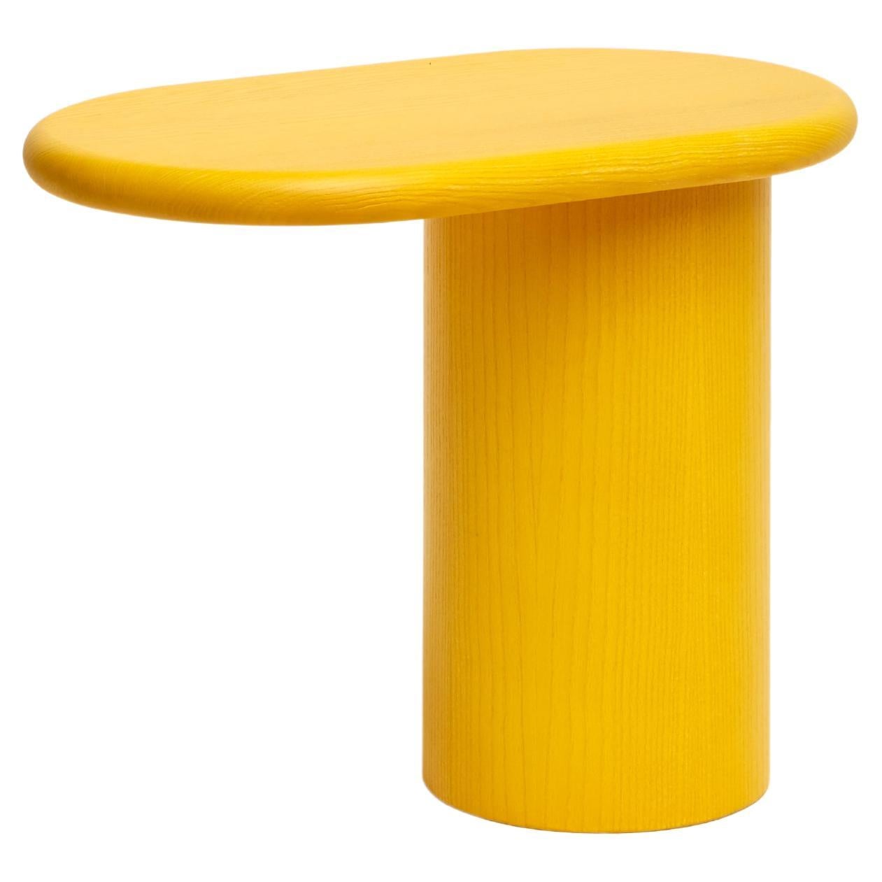 21st Century Matteo Zorzenoni Cantilever S Side Coffee Table Wood Yellow Scapin For Sale