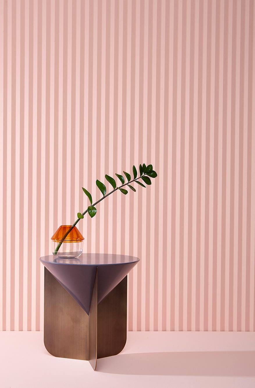 italien Table d'appoint cône Matteo Zorzenoni du 21e siècle Métal Polyuréthane Scapin en vente