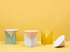 21st Century Matteo Zorzenoni Cone Coffee Table Pink Metal Polyurethane Scapin