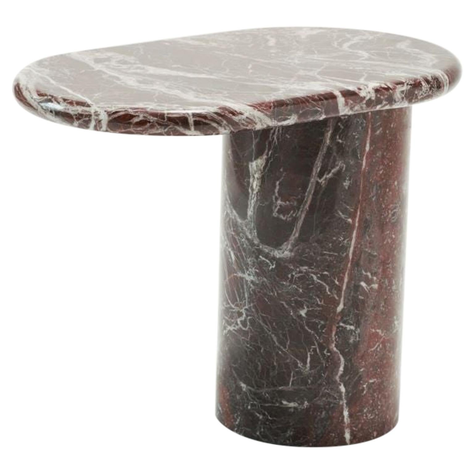 21st Century Matteo Zorzenoni CantileverSide Coffee Table Marble Red Scapin For Sale