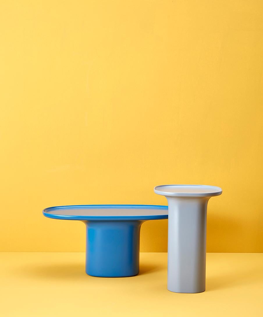 Moderne Table d'appoint Sune S de Matteo Zorzenoni en céramique, or et cuivre, épingle à nourrice, XXIe siècle en vente