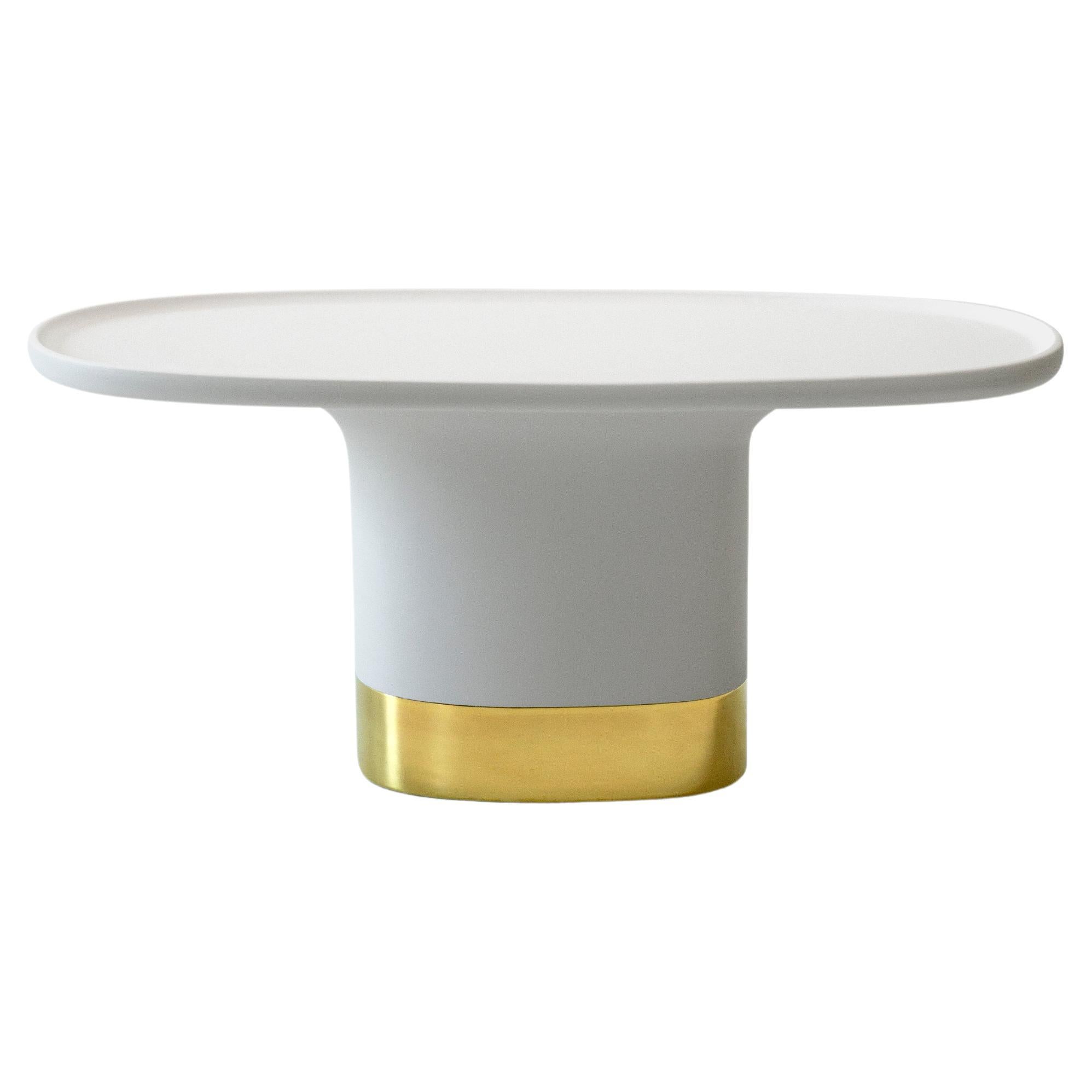 21st Century Matteo Zorzenoni Sune S Side Table Ceramic Gold Copper Scapin