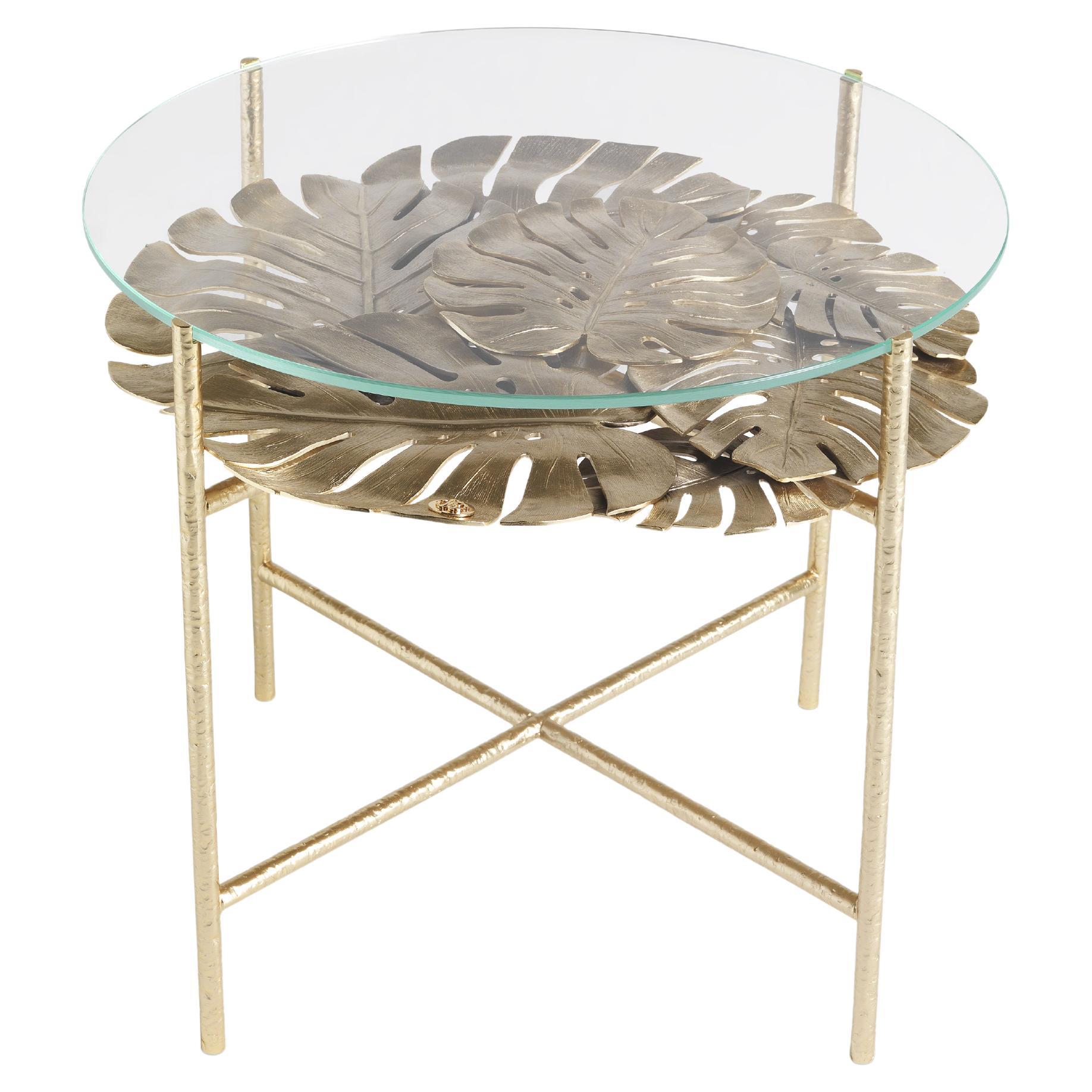 21st Century Maui Side Table in Brass by Roberto Cavalli Home Interiors For Sale