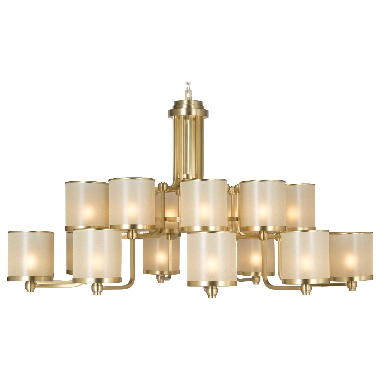 MAXI IDYLL Chandelier 5211-BB-03F by OFFICINA LUCE For Sale
