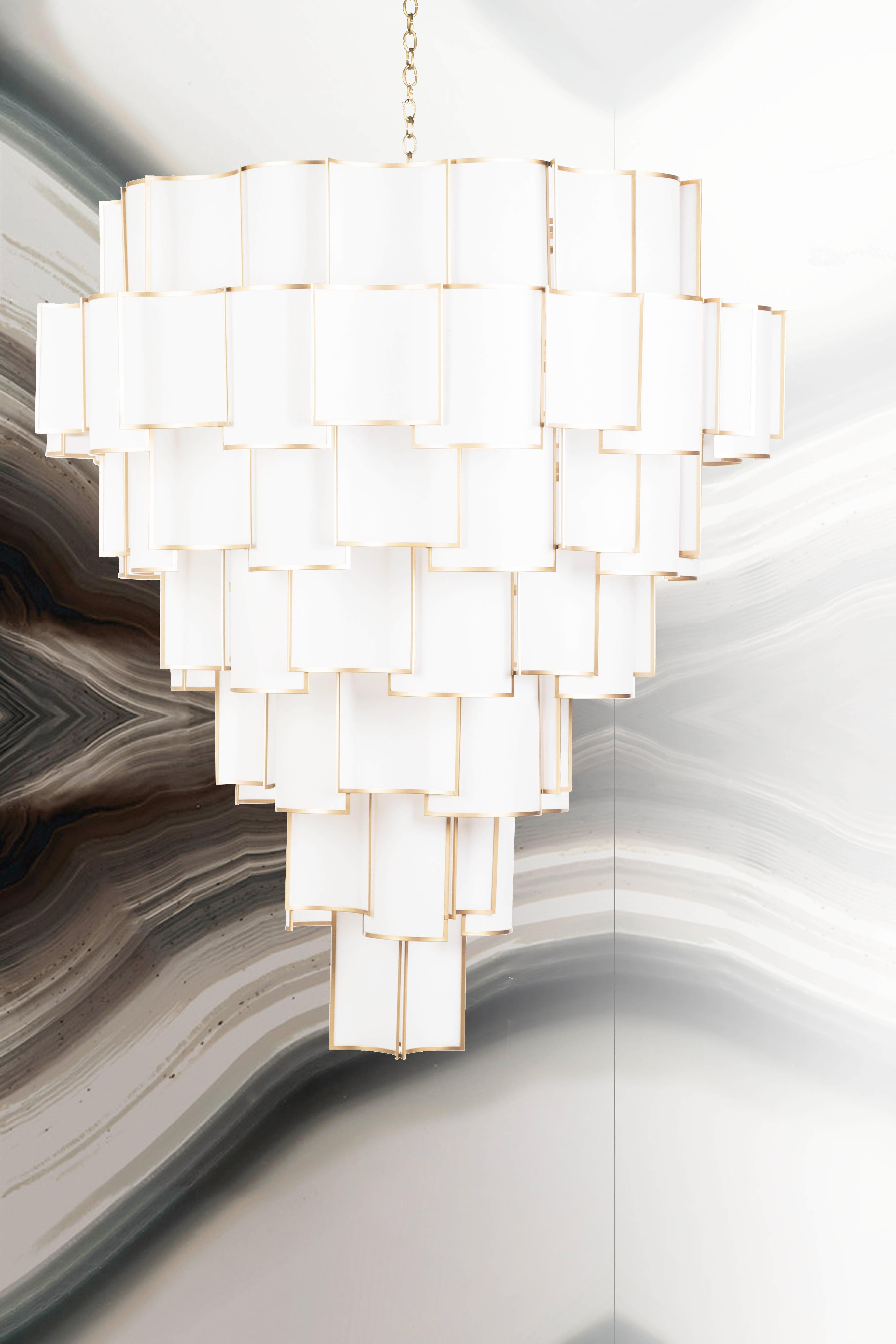 Art Déco Lampadario MAXI SHADE 1415-GG-08 di Officina Luce in vendita