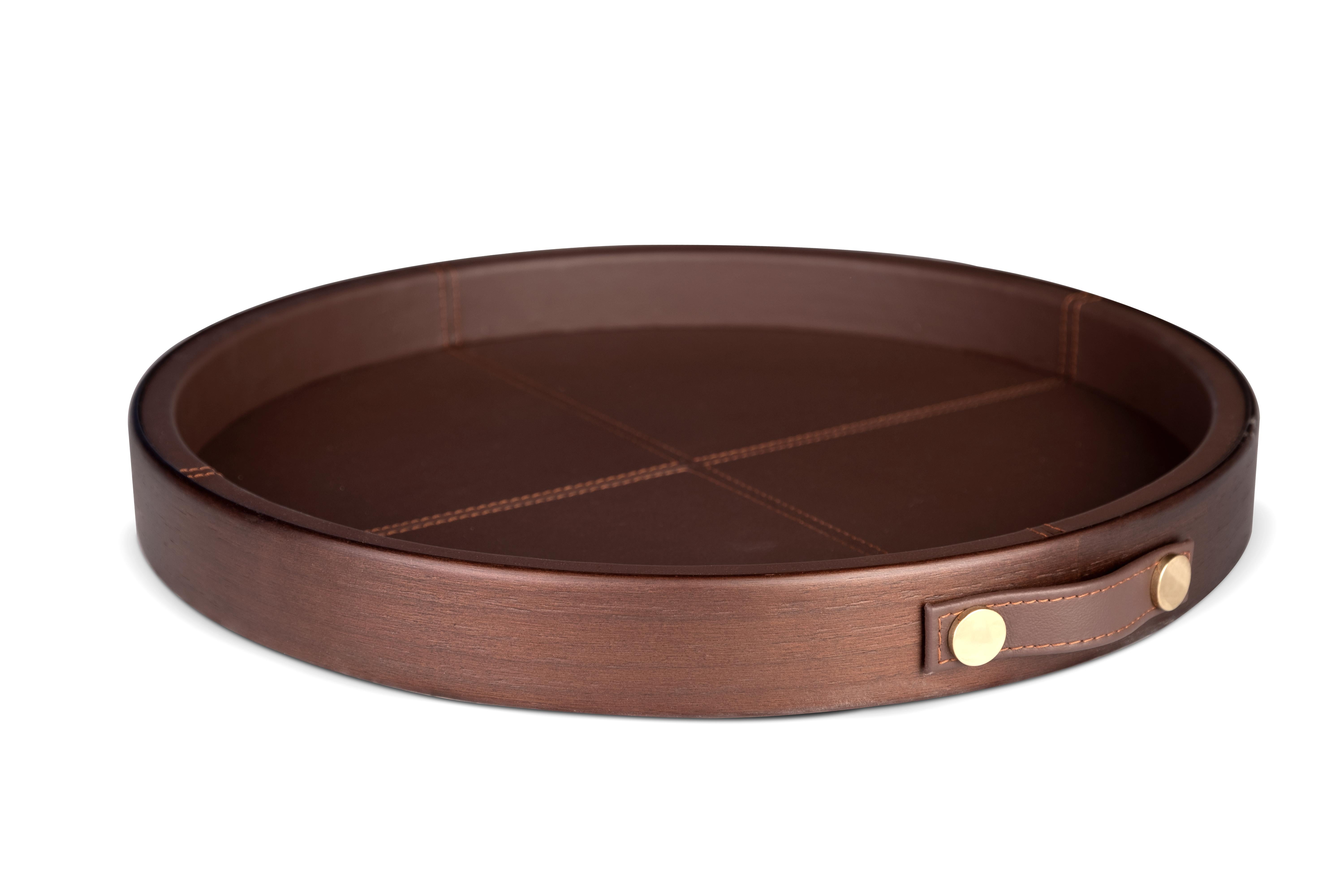 Portuguese 21st Century Maxwell Tray Walnut Wood Made in Portugal  by Wood Tailors For Sale