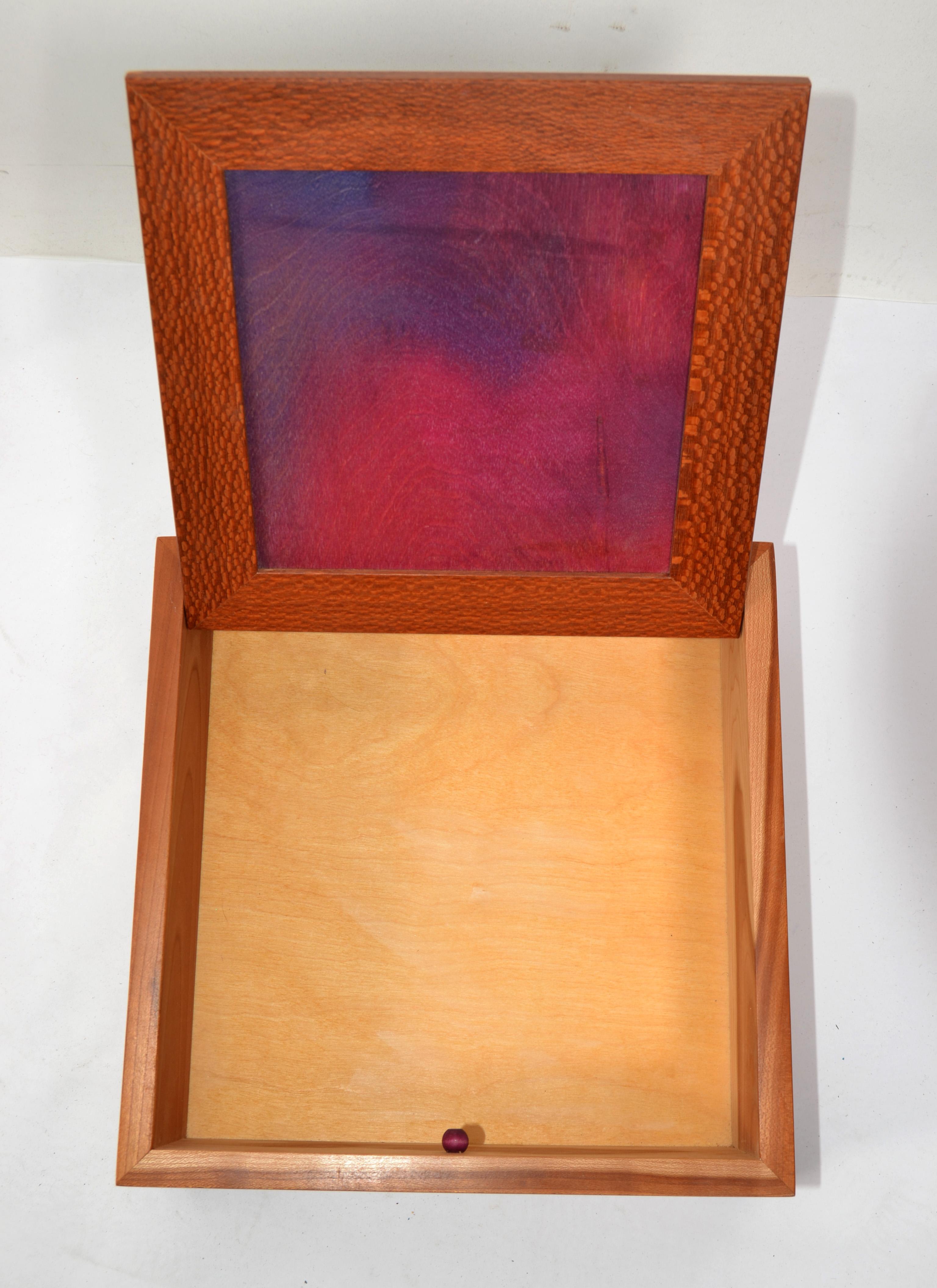 Boîte de cérémonie du 21e siècle McAdams Design Cypress Lacewood Bronze en vente 4