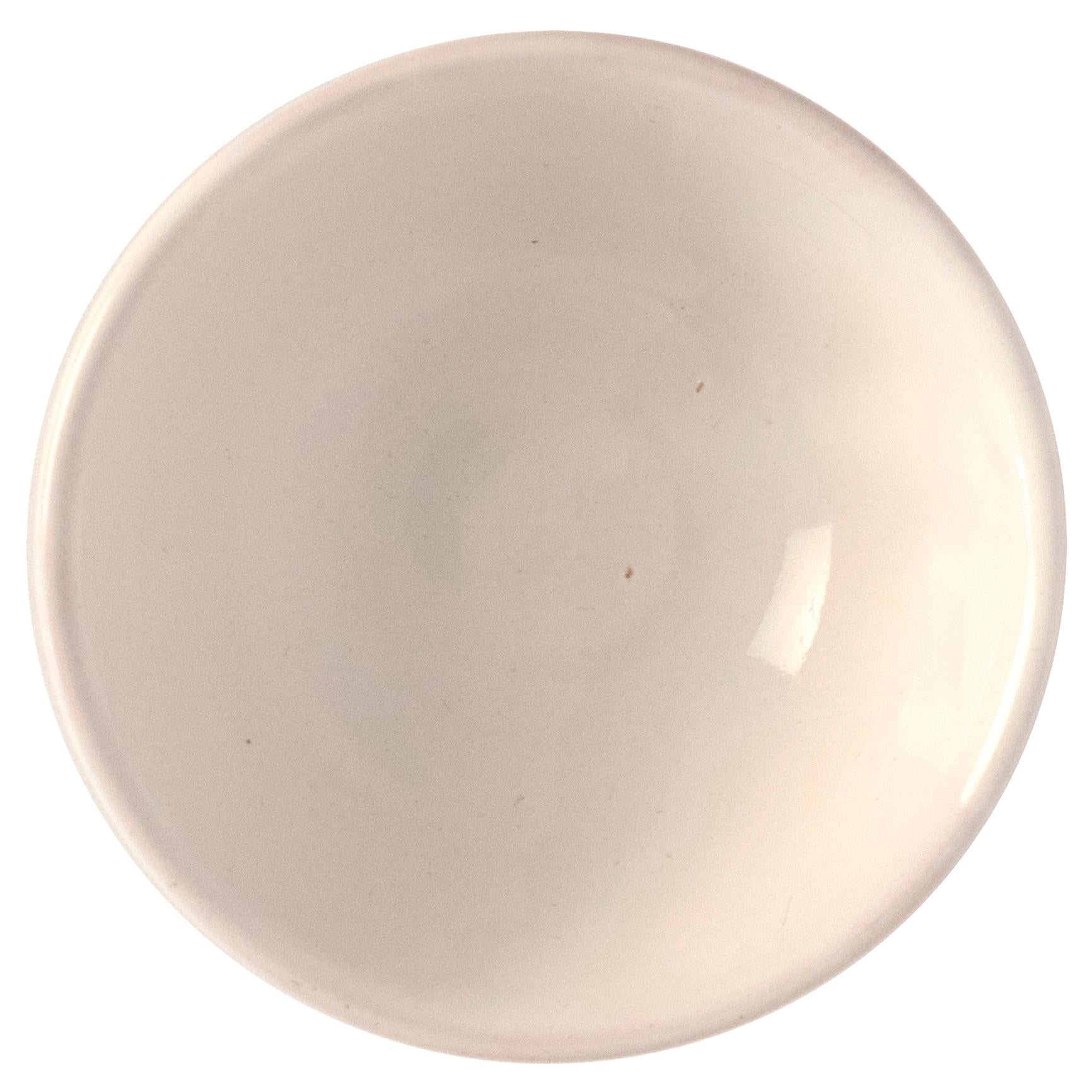 21st Century Medium Ceramic Bowl in White Handmade For Sale