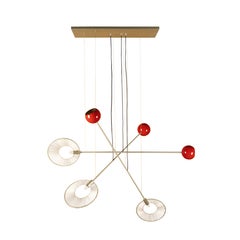 21st Century Melrose Suspension Lamp Brass Aluminum Lacquered by Creativemary