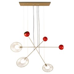 21st Century Melrose Suspension Lamp Brass Aluminum Lacquered by Creativemary
