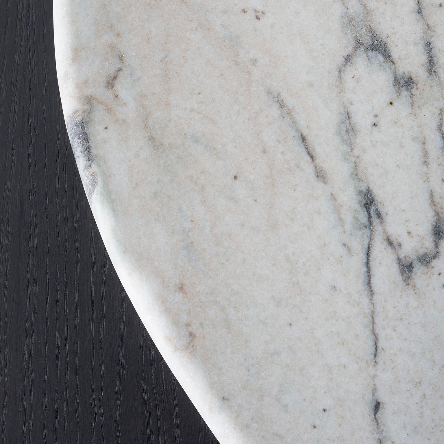 Fait main Table console moderne pour homme, marbre Calacatta, fabriquée à la main au Portugal par Greenapple en vente