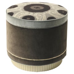 21st Century Meriam Pouf in Fabric by Etro Home Interiors