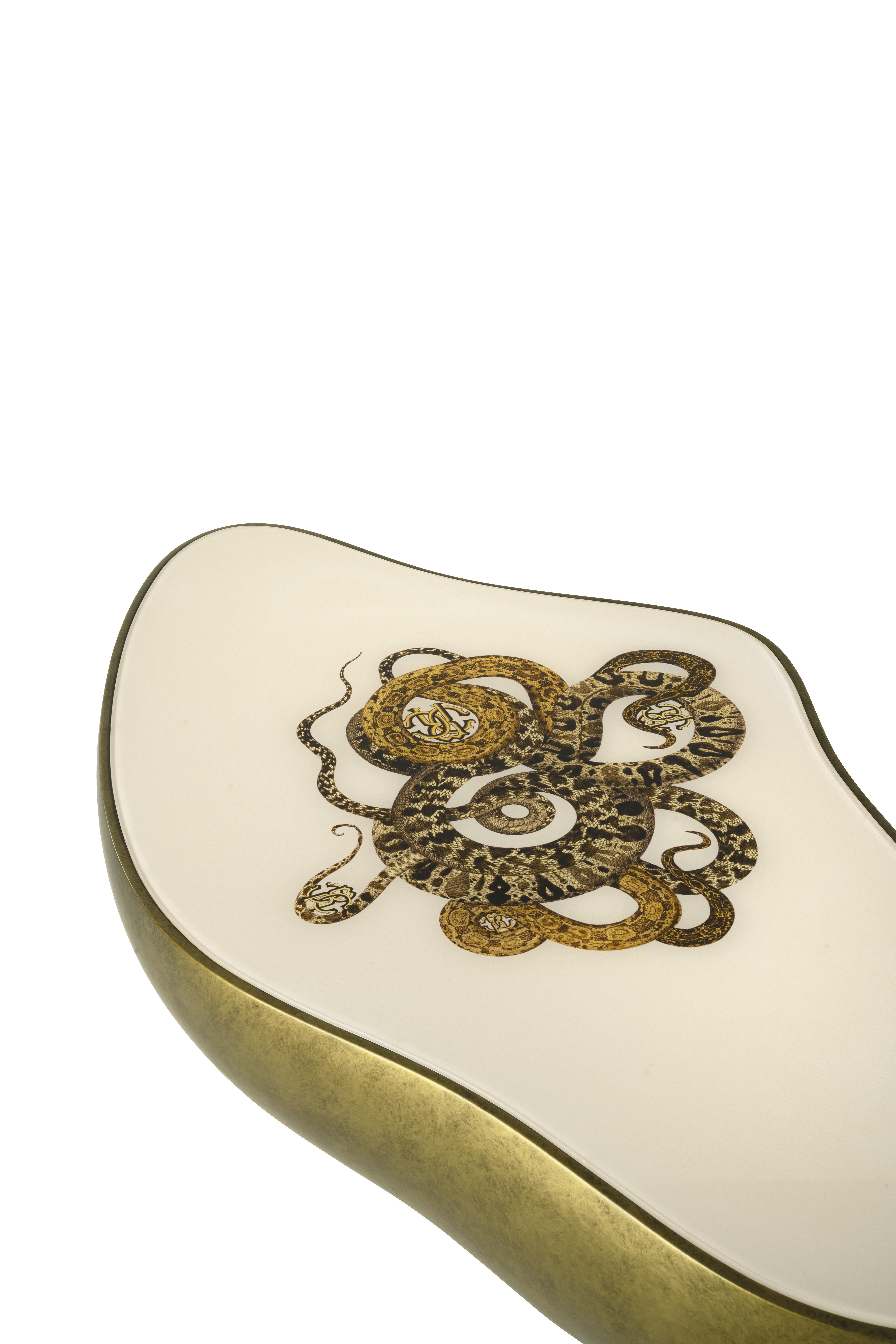 Italian 21st Century, Meru Central Table in Resin by Roberto Cavalli Home Interiors For Sale