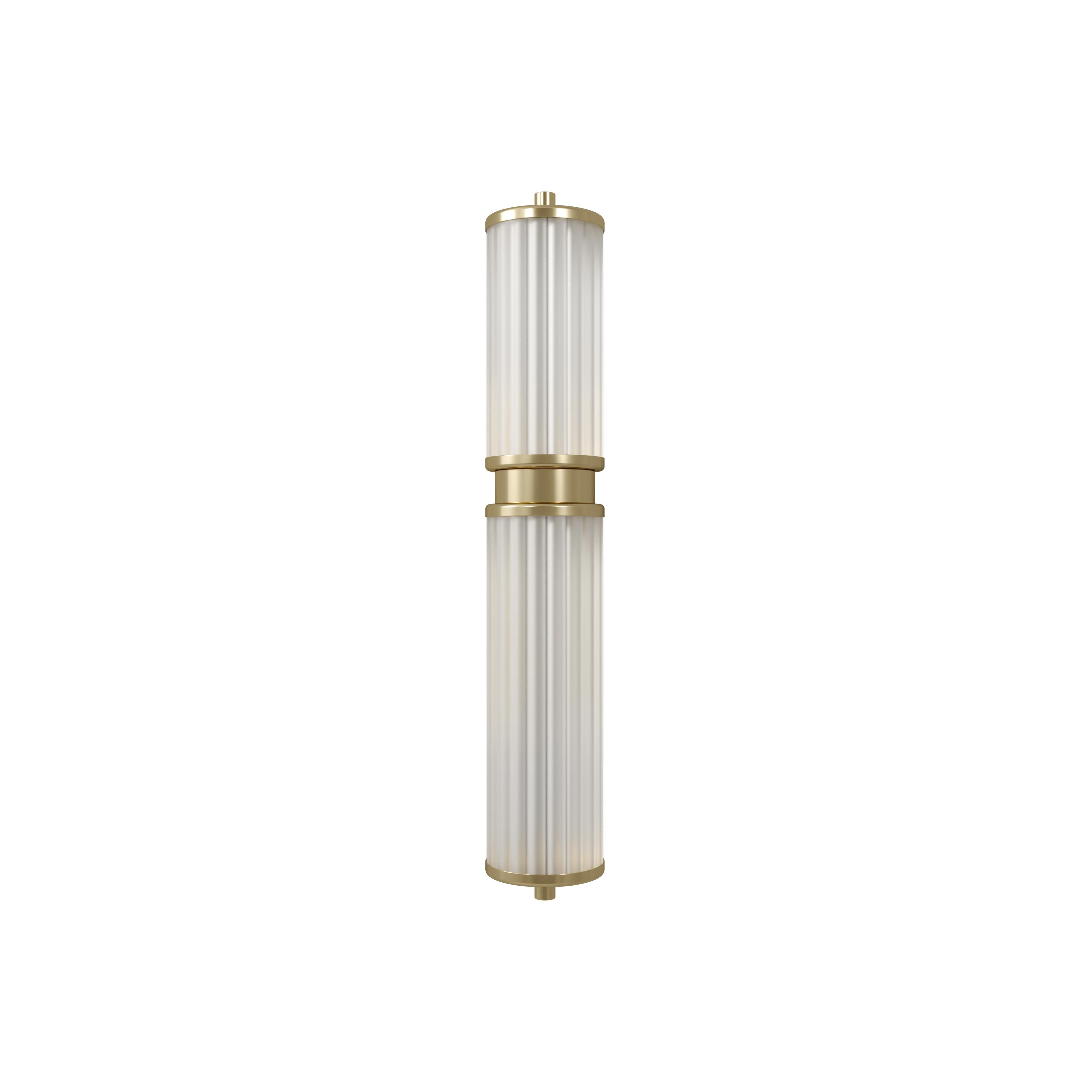 21st Century Miami Wall Lamp Brass Fluted Glass Made in Portugal by Creativemary For Sale 3