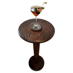 21ème siècle Table à Cocktail en Noyer d'Inspiration Mid-Century Modern