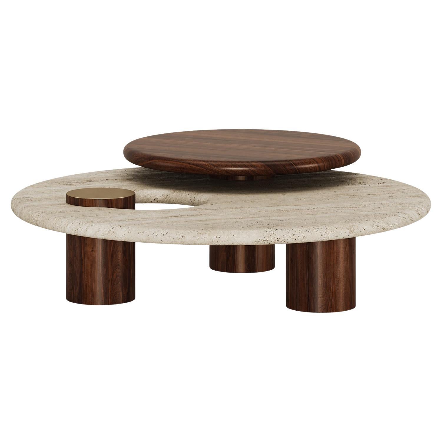 21st Century Minca Center Table in Travertine by Mavo Atelier, Handmade Portugal
