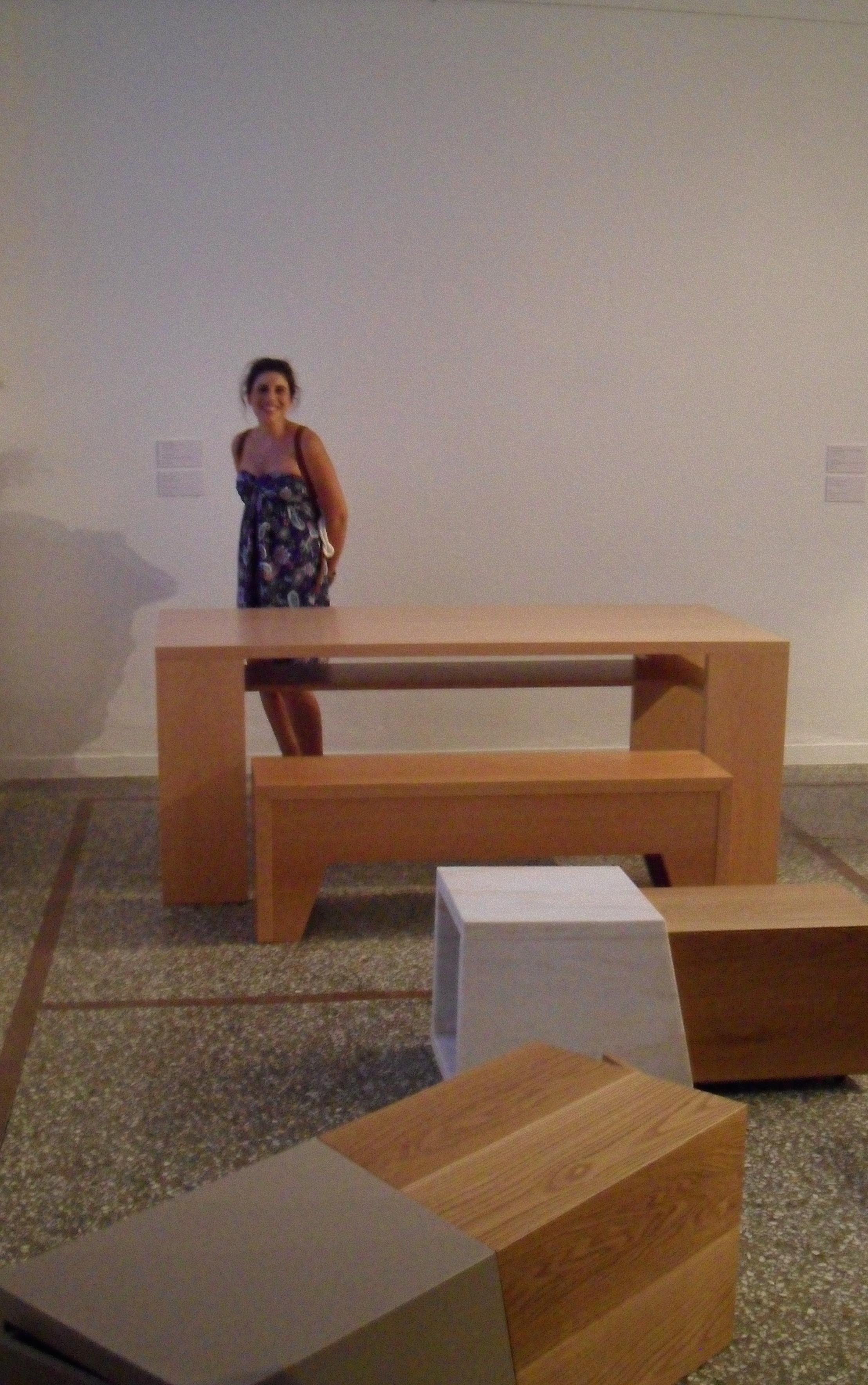Contemporary 21st Century, Minimalist, European, Bench Made of Lined Beechwood in Light Brown For Sale