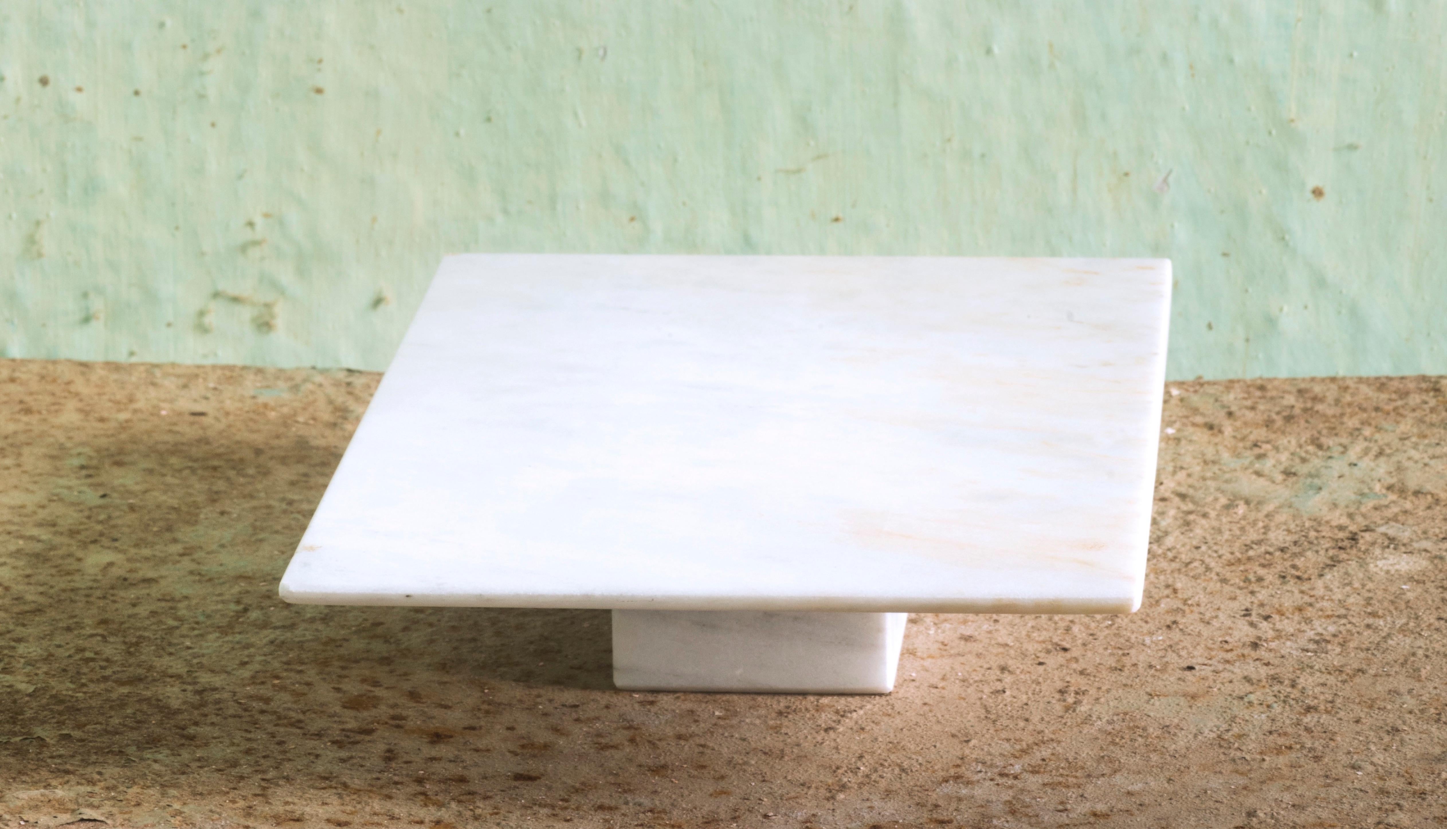 21st Century, Minimalist, European Serve Ware, White Greek Marble In New Condition For Sale In Tinos, Cyclades