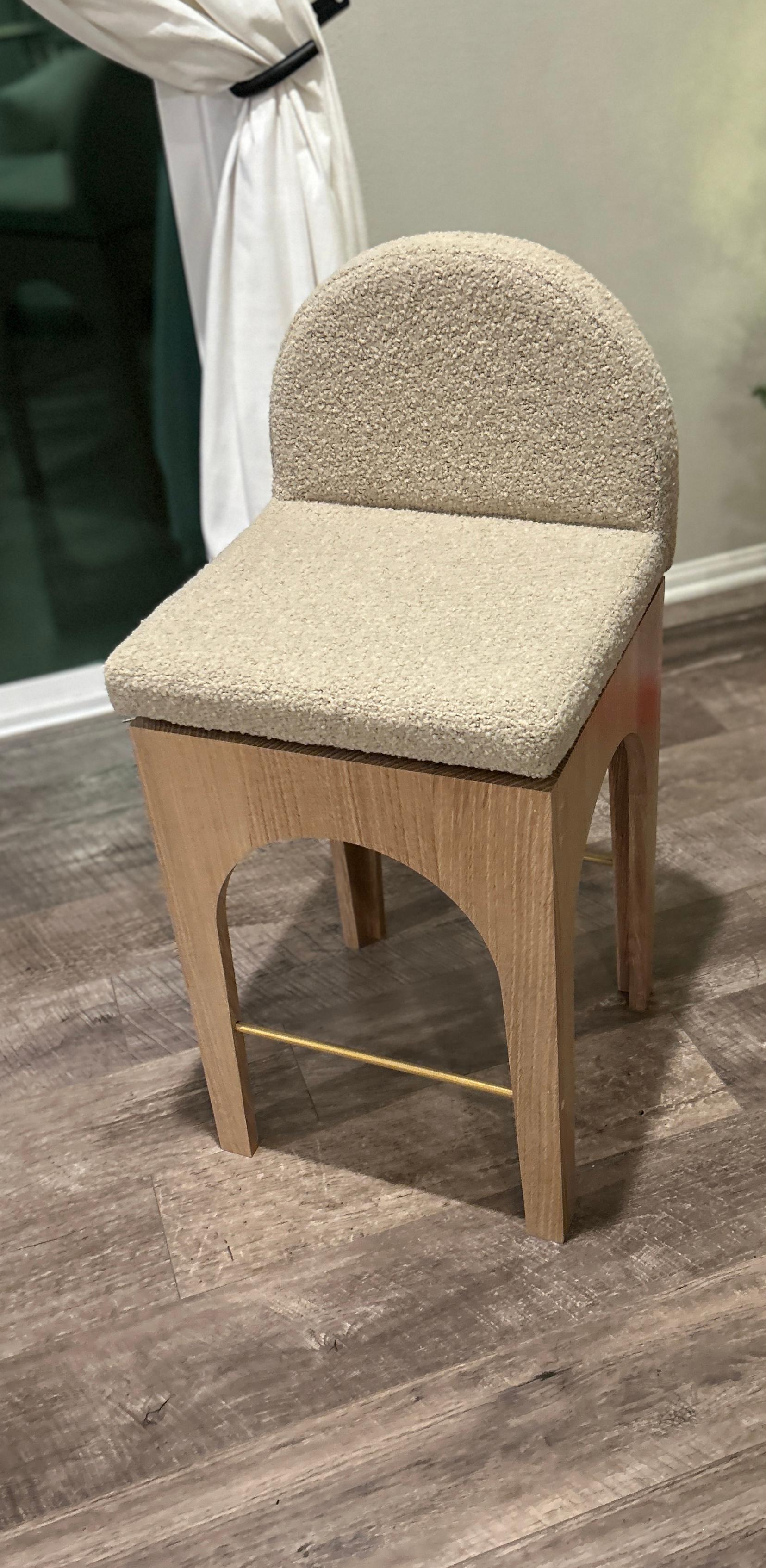 Elevate your kitchen with the 21st Century Minimalist Rift Sawn White Oak Swivel Counter Stool, meticulously crafted for both style and functionality. Designed to grace kitchen islands and counters, these stools offer unparalleled comfort and