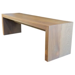 Minimalistisches Eichenholz des 21. Jahrhunderts, Esszimmer, Eingang, Sitzbank