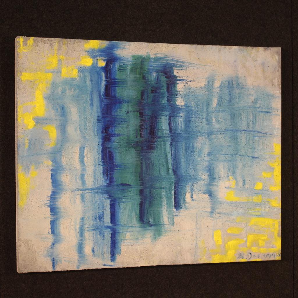 21st Century Mixed Media on Canvas Italian Abstract Signed Painted, 2009 In Good Condition For Sale In Vicoforte, Piedmont