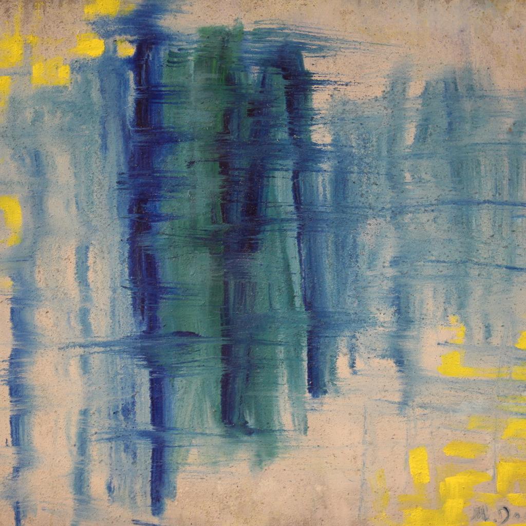 21st Century Mixed Media on Canvas Italian Abstract Signed Painted, 2009 For Sale 1