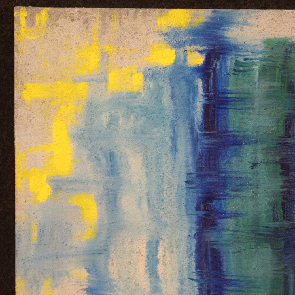 21st Century Mixed Media on Canvas Italian Abstract Signed Painted, 2009 For Sale 5