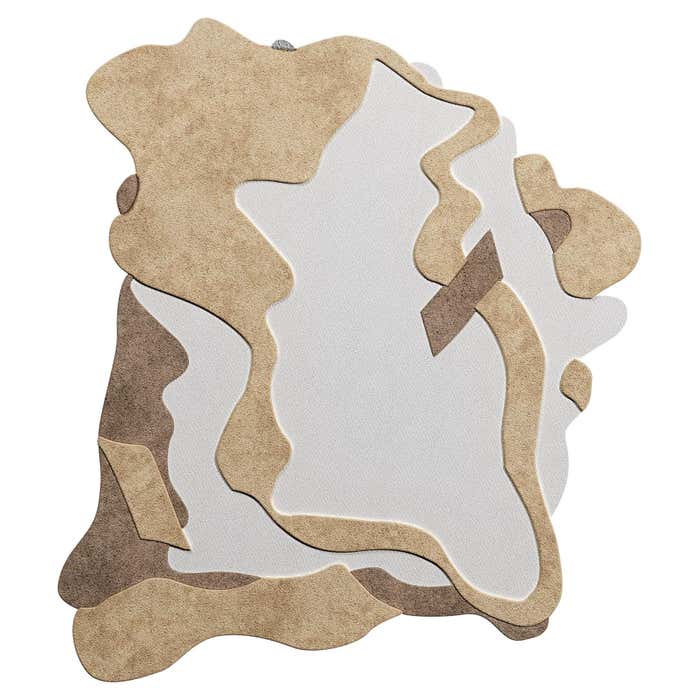 21st Century Modern Abstract Irregular Shape Pastel Hand-Tufted Rug ...