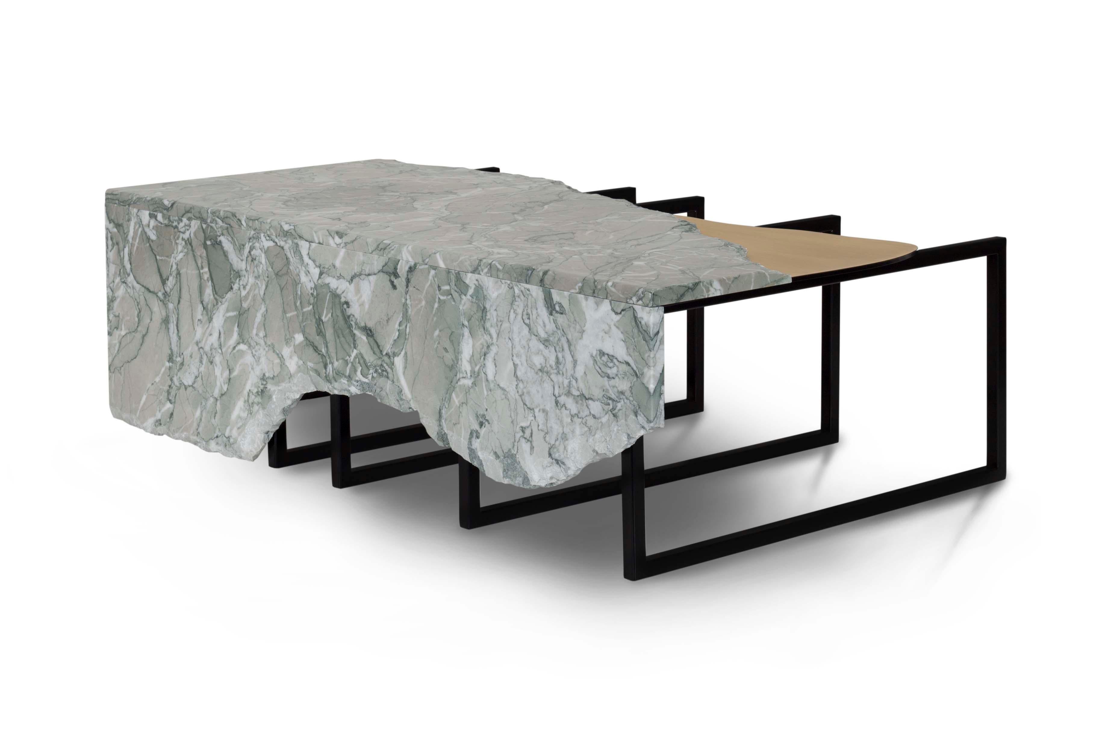 Contemporary Modern Aire Coffee Tables, Antigua Marble, Handmade in Portugal by Greenapple For Sale