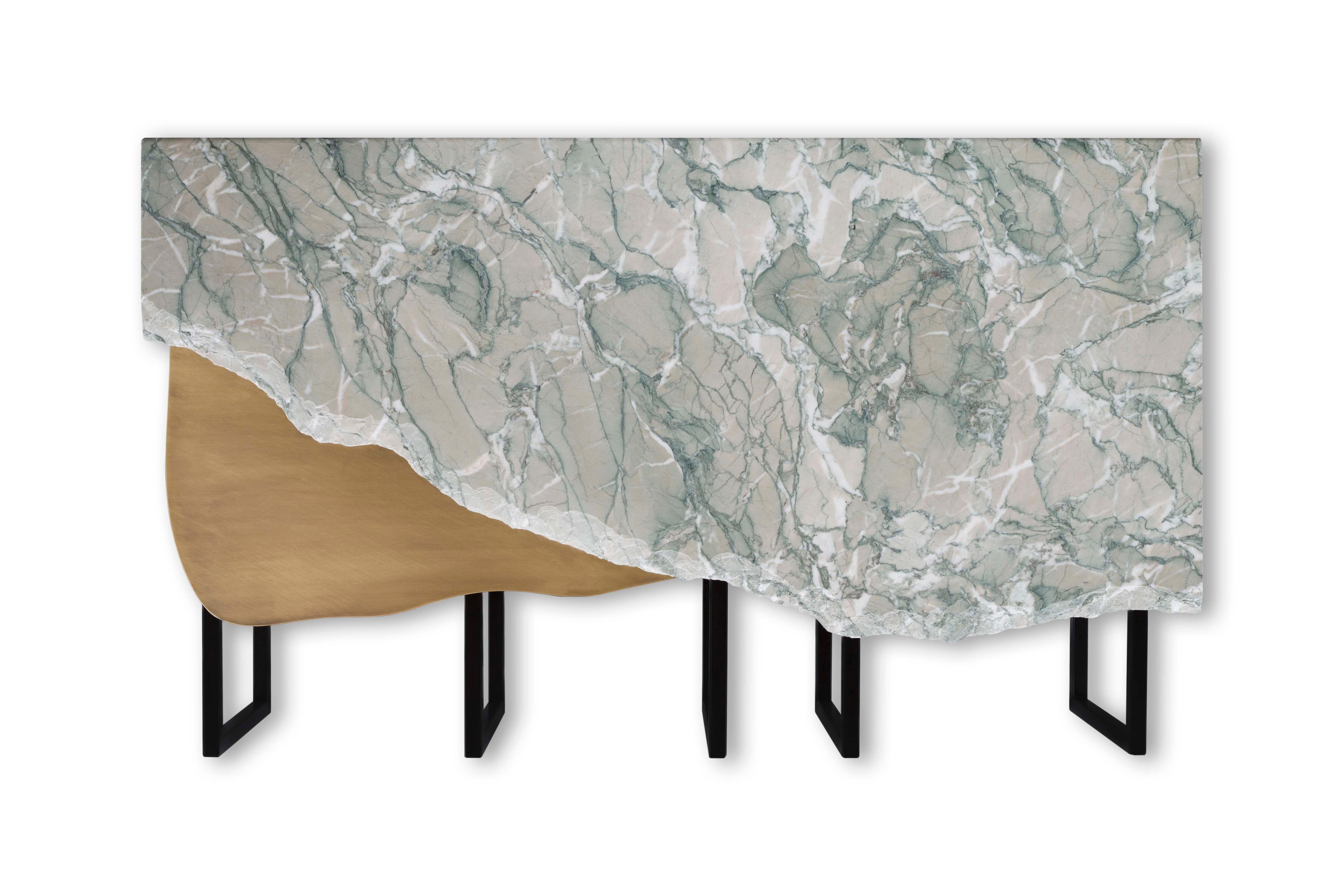 Modern Aire Coffee Tables, Antigua Marble, Handmade in Portugal by Greenapple For Sale 1