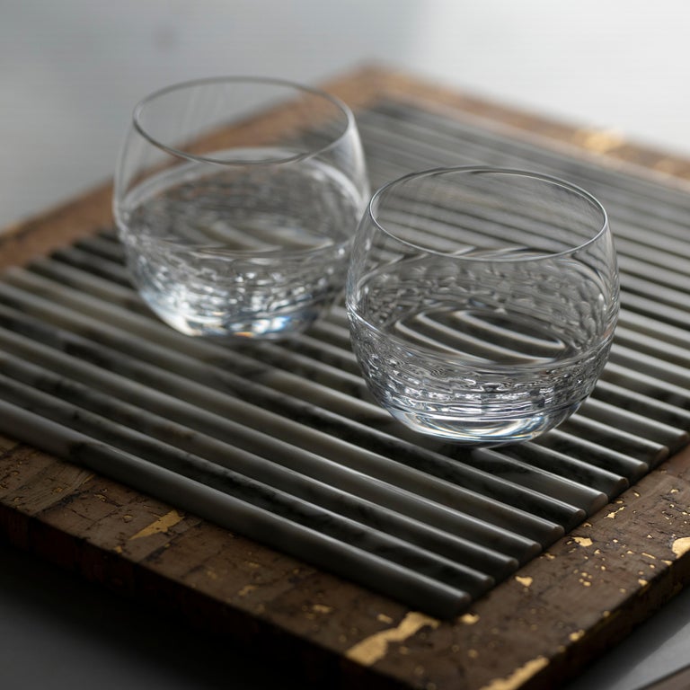 Modern Serving Tray, Calacatta Marble & Cork, Handmade in Portugal by Lusitanus Home For Sale