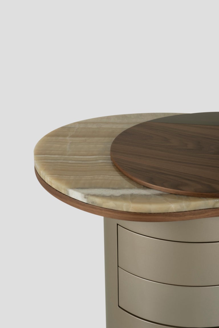 Onyx 21st Century Modern Armona Desk Handcrafted Portugal by Greenapple For Sale