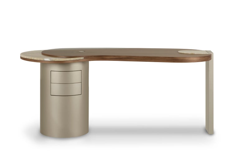 Portuguese 21st Century Modern Armona Desk Handcrafted Portugal by Greenapple For Sale