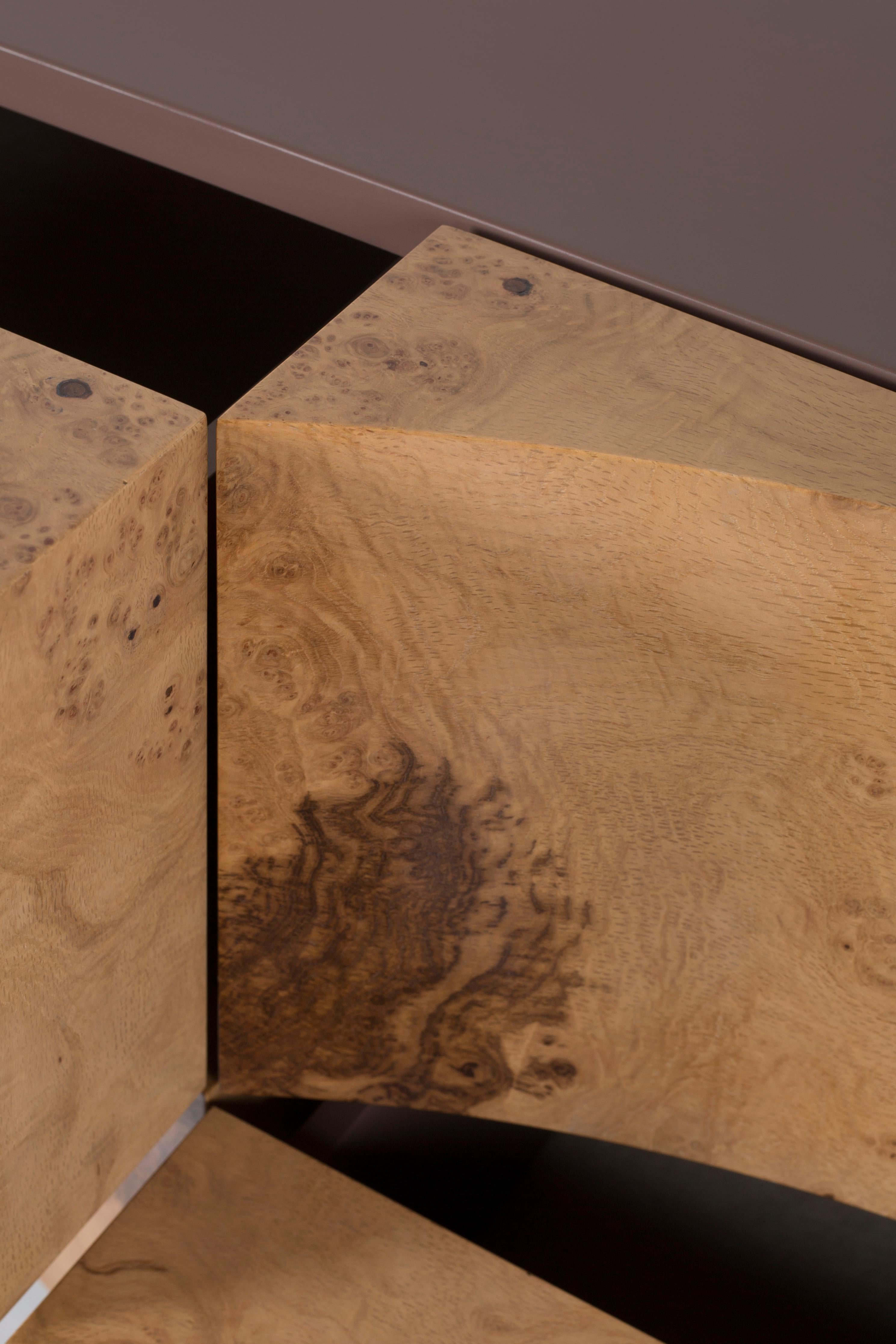 Bois Modernity Oak Roots Sideboard Cabinet Handmade Portugal Greenapple en vente