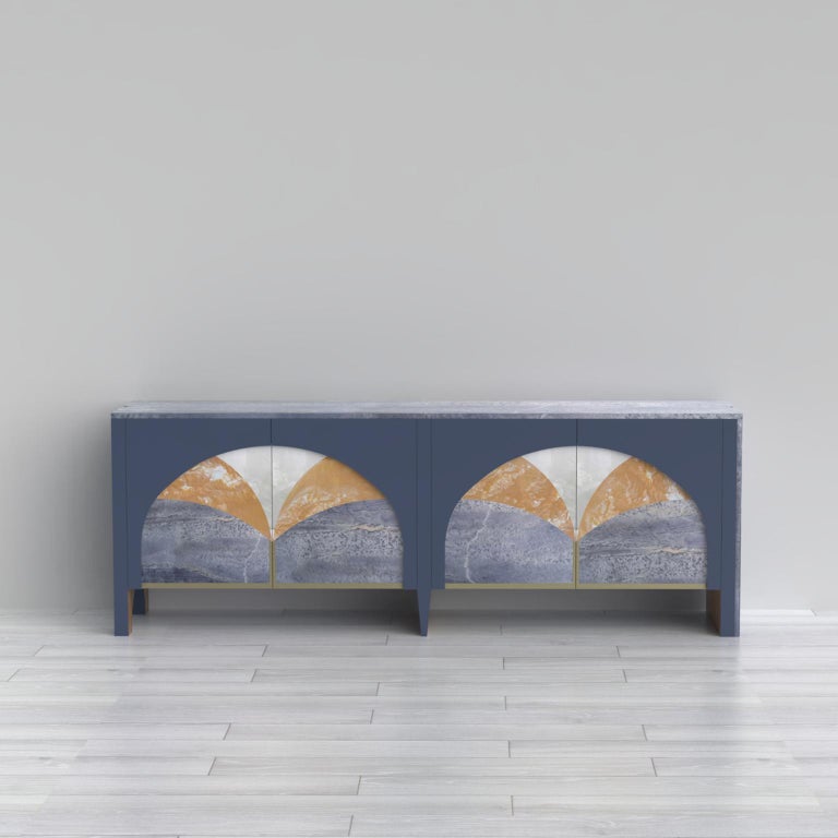 21st Century Contemporary Modern biloba marble sideboard handcrafted in Portugal - Europe by Greenapple. 

We take inspiration from nature to luxury by combining the unique shape of the Ginkgo Biloba leaf with the elegance of high quality, stunning