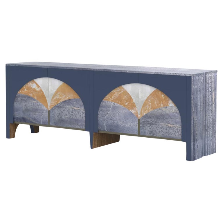 21st Century Modern Biloba Marble Sideboard Handcrafted Portugal by Greenapple For Sale