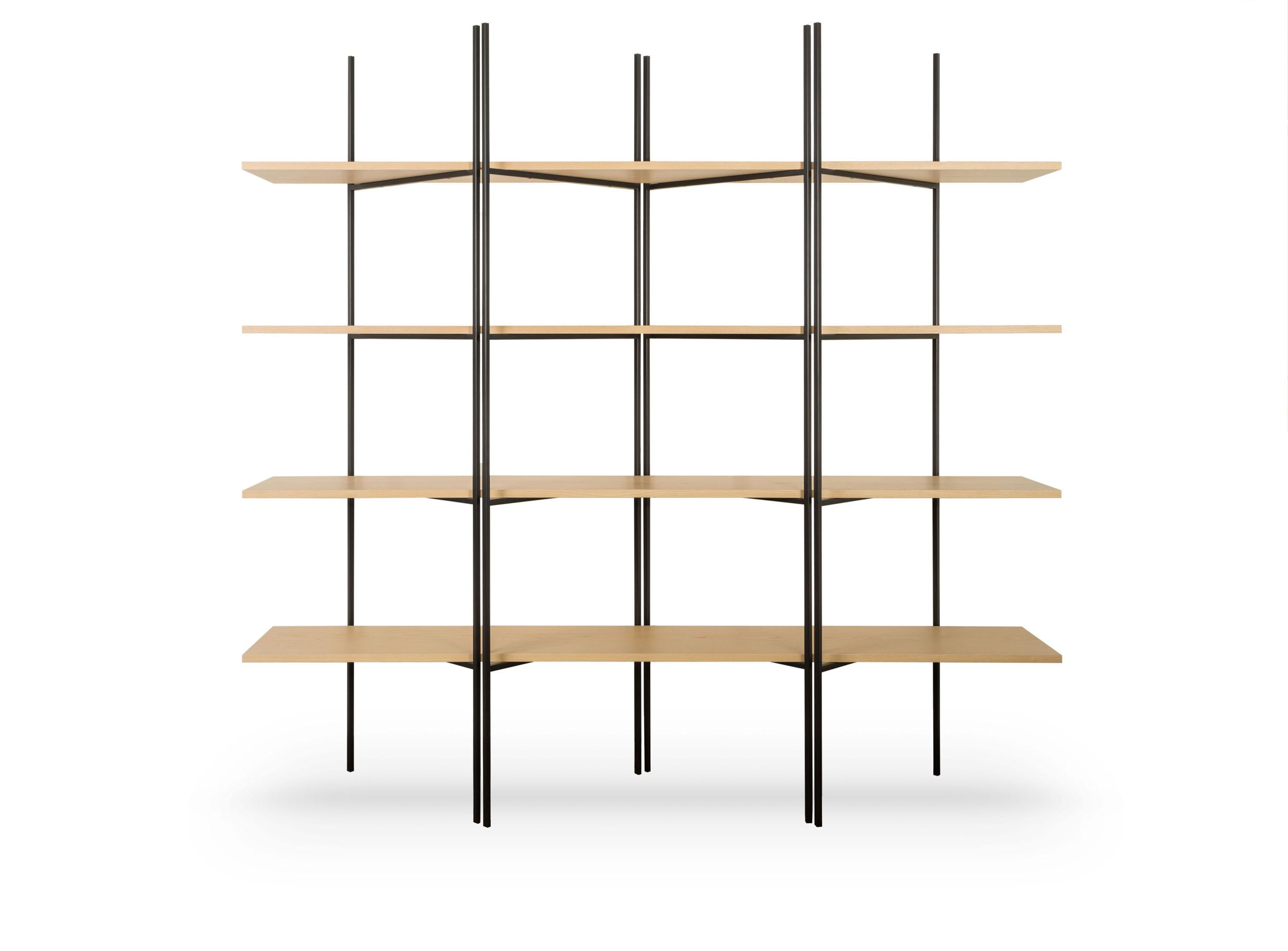 Modernes Bücherregal des 21. Jahrhunderts mit glasierter Holzplatte Ethrio Made in Italy (Italienisch) im Angebot