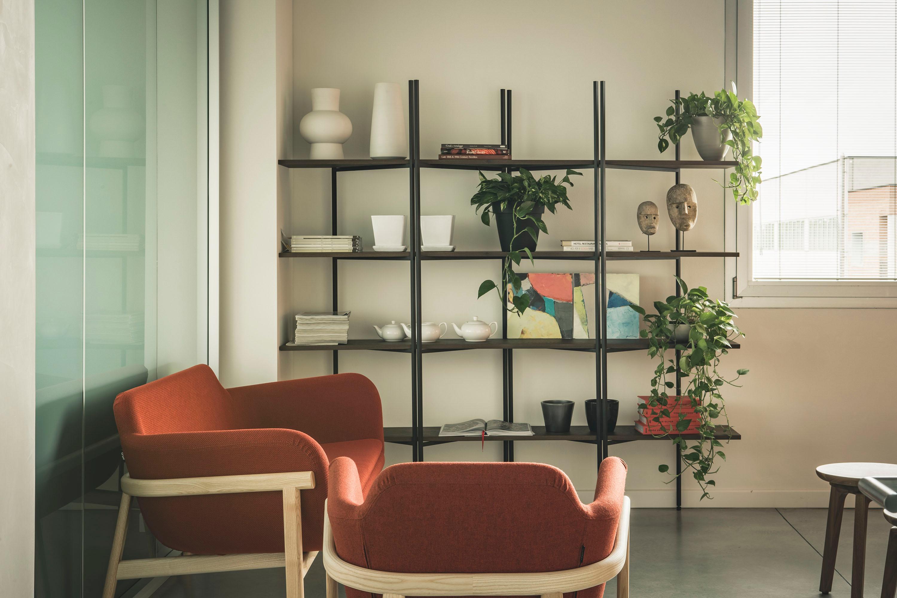 21st Century Modern Bookshelf with Agglomerated Wood Top Ethrio Made in Italy In New Condition For Sale In Sant'Elena, IT