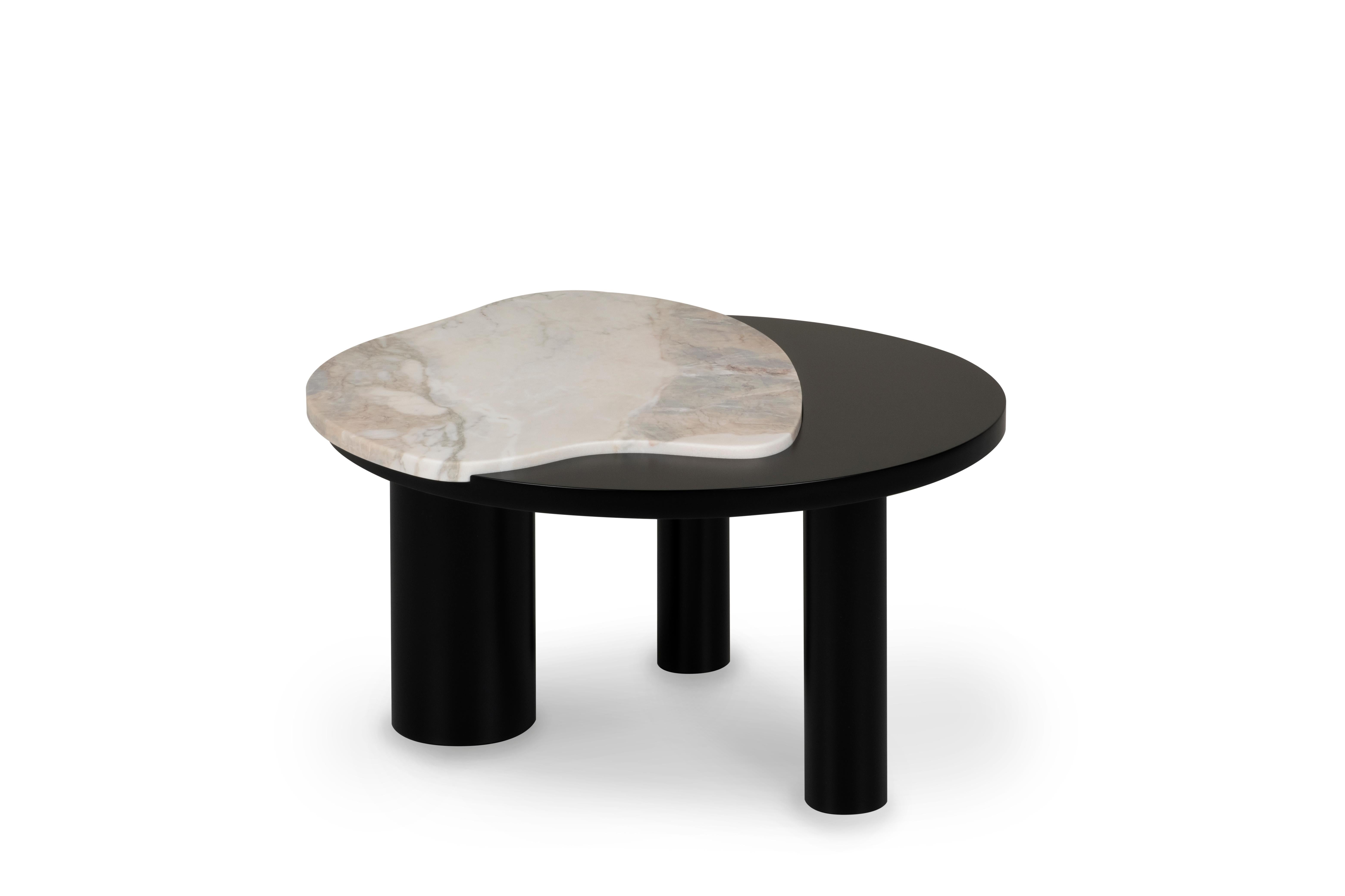 Moderne Table basse Bordeira, marbre Calacatta, fabriquée à la main au Portugal par Greenapple en vente